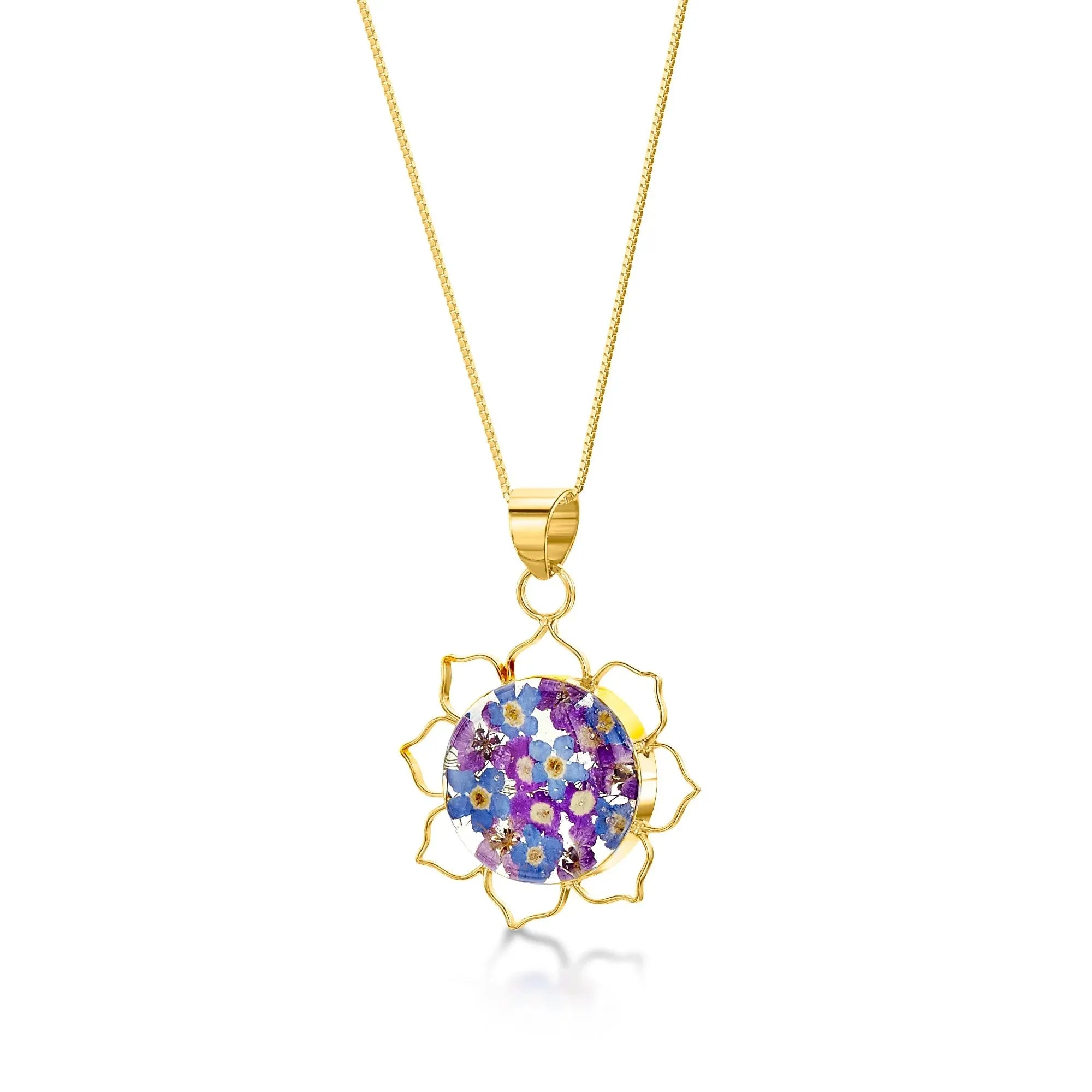 Purple Haze Lotus Bloem Hanger in Zilver | Krijsende Violet®