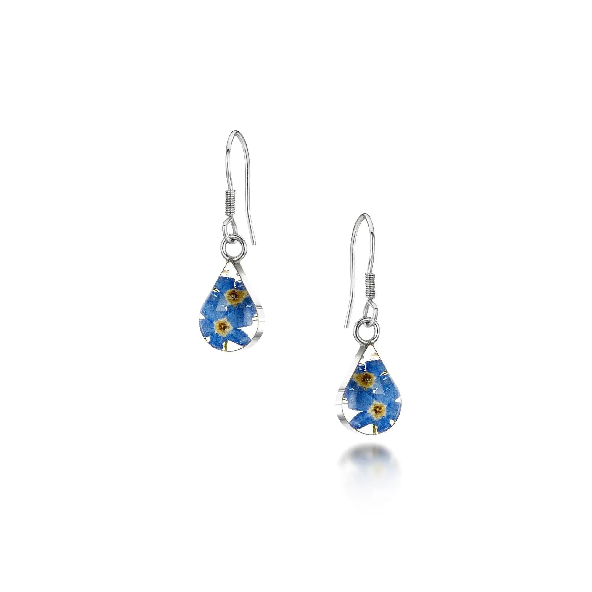 Vergeet me nietjes oorbellen druppel zilver groot - Droom conceptstore Delft Vergeet me nietjes oorbellen druppel zilver groot - Droom conceptstore Delft