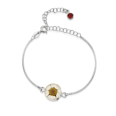 Personalized Sterling Silver Birthstone Flower Bracelets | Shrieking Violet®