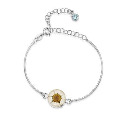 Personalized Sterling Silver Birthstone Flower Bracelets | Shrieking Violet®