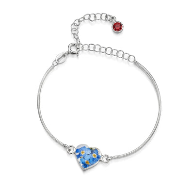 Personalized Sterling Silver Birthstone Flower Bracelets | Shrieking Violet®