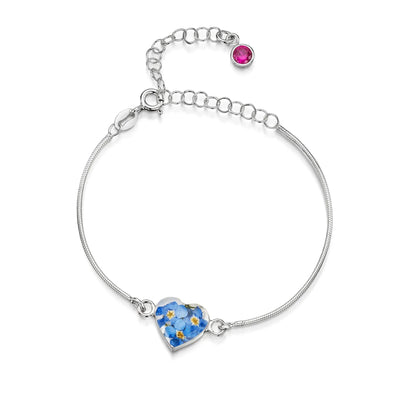Personalized Sterling Silver Birthstone Flower Bracelets | Shrieking Violet®