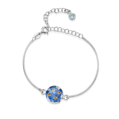 Personalized Sterling Silver Birthstone Flower Bracelets | Shrieking Violet®