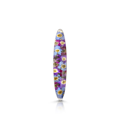 Purple Haze-barspeld met echte bloemen in hars – Shrieking Violet®
