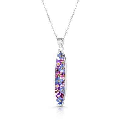 Colar com Pingente Oval Purple Haze
