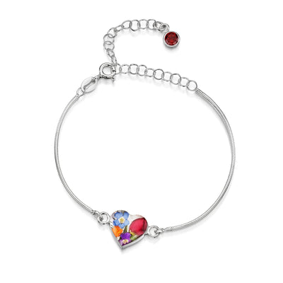 Personalized Sterling Silver Birthstone Flower Bracelets | Shrieking Violet®