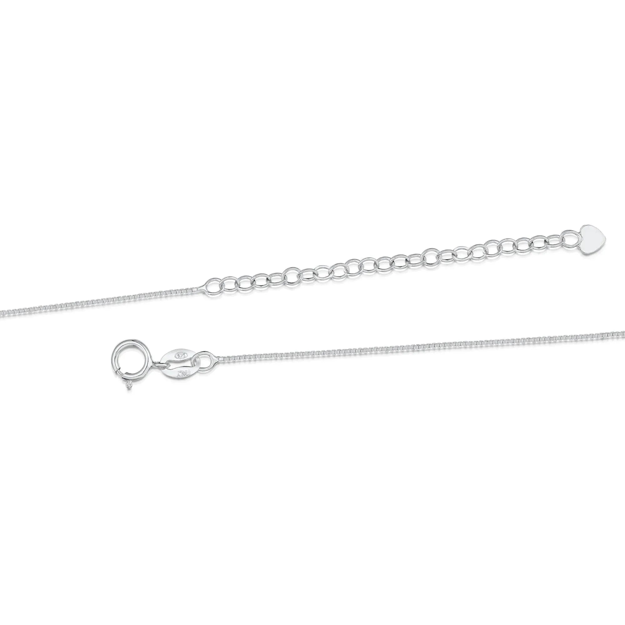 Real White Daisy Hanger Ketting – Sterling Zilveren Cirkel Hanger
