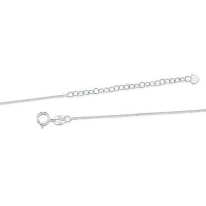 Lucky Four-Leaf Clover Rectangle Pendant Necklace in Sterling Silver