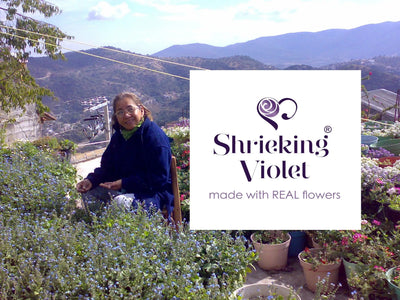 Sterling Silver Flower Cufflinks by Shrieking Violet® – Handcrafted with Real Flowers & Resin